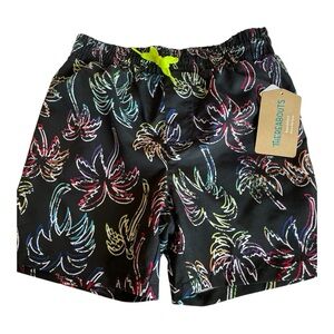 Thereabouts Black Multicolor Swim Shorts size 6/7